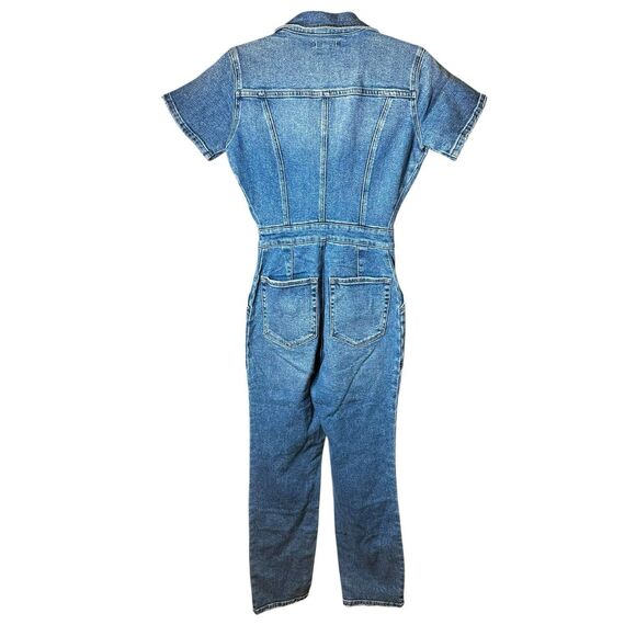 NEW Good American Denim Utility Jumpsuit Size 0 Retro Western Rodeo 70s Inspired - Picture 3 of 11